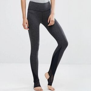 Free People Movement Vortex Mesh Stirrup Leggings Heather Grey L
